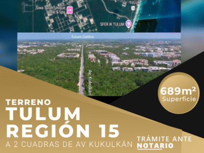 Venta de Terreno Región 15 Tulum